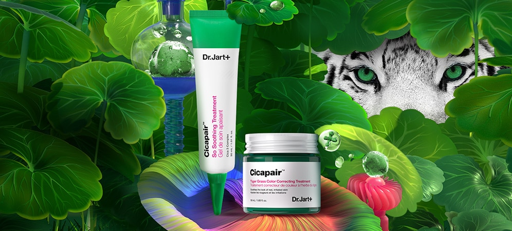 Cicapair collection on a green background